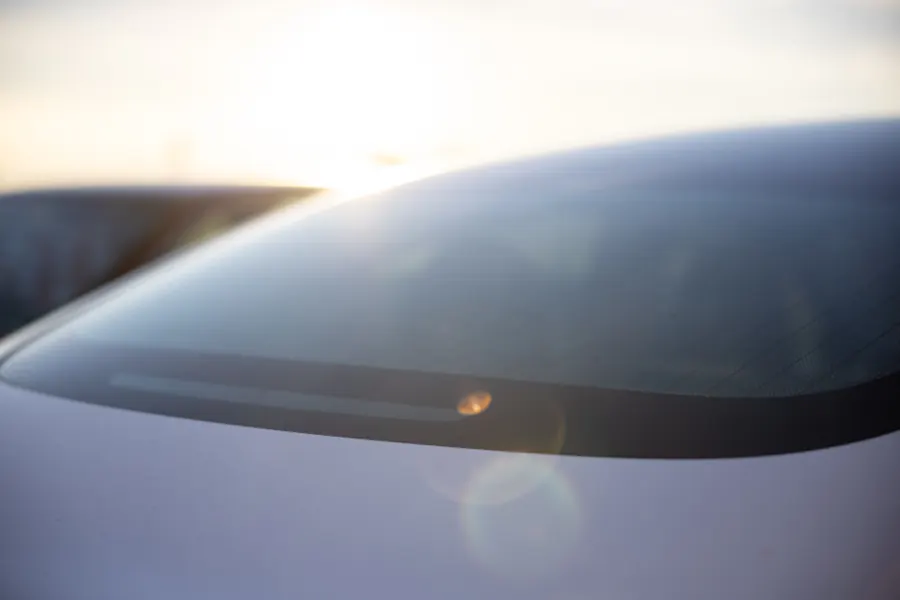 Sample image: Clear film on mirrors and paint