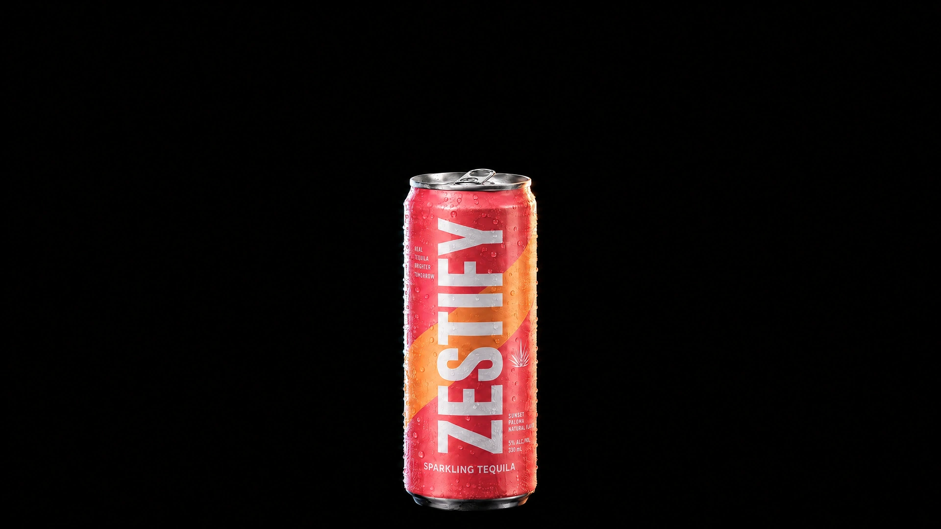 Sunset Paloma Zestify can with grapefruit coral packaging